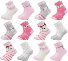 Meia Infantil Kit 12 Pares Menina Criança Feminina Bebê