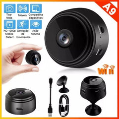 Mini Câmera Espiã A9 Segurança Wi-fi Full Hd Coibeu Cor Pre
